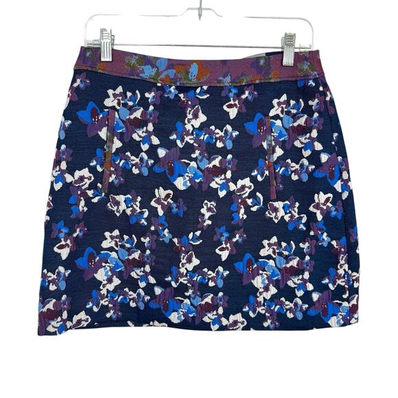 Maeve Tapestry Mini Skirt size 4 Purple Blue Floral Anthropologie - Picture 9 of 9